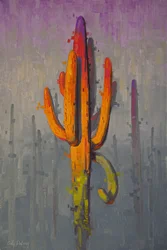 Un saguaro aux couleurs éclatantes