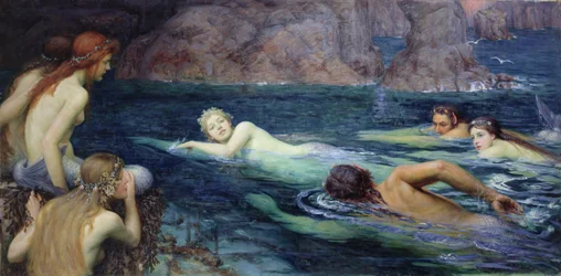 Une course avec des sirènes et des tritons, 1895
