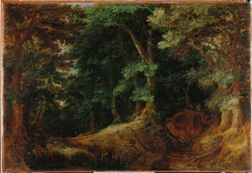 Paysage boisé (peinture sur toile)