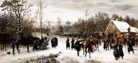Arrivée du prince Frédéric Charles sur le champ de bataille de Vionville, 1876