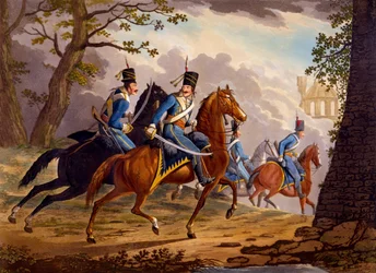 Hussards autrichiens à la poursuite de l