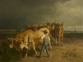 Labourage des bœufs, 1860