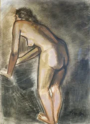 Nu debout, par Constant Permeke (1886-1952). Belgique, 20e siècle.