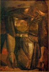 Femme désherbant