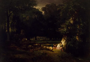 Les baigneurs (Clairière dans la forêt)