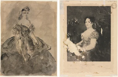 Au bal (recto); La femme à l