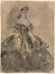 Au bal (recto), 19e siècle