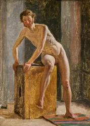 Un modèle masculin dans le studio d