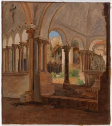 Cour vide de monastère