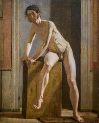Modèle masculin assis