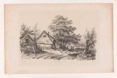 Chemin de campagne avec ferme (Le Paysage)
