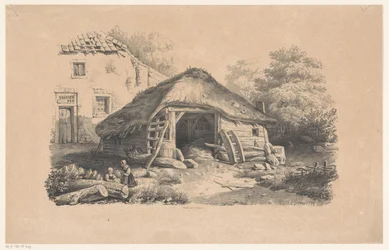 Étable près de la ferme (Le paysage)