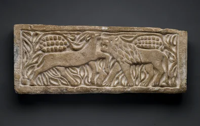 Lion attaquant une antilope, d