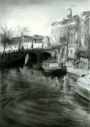 Dessin du canal de la ville