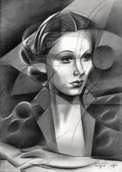 Portrait géométrique élégant
