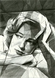 Portrait géométrique expressif