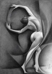 Une danseuse nue pleine de grâce