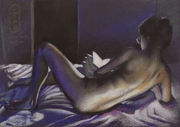 Femme nue en train de lire
