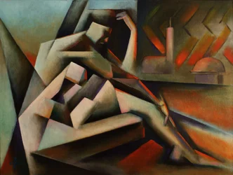 Figure géométrique pensive