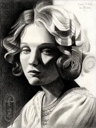 Portrait monochrome pensif