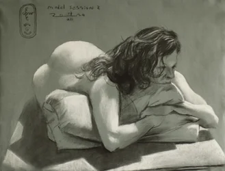 Figure allongée et pensive