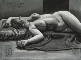 Dessin au fusain réaliste