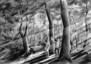 Personnages de la forêt ensoleillée