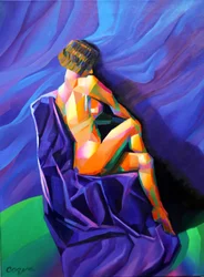 Figure géométrique aux couleurs vives
