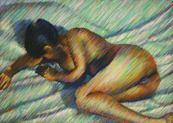 Nu au repos, plein de vie