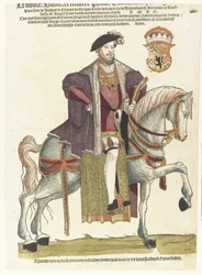 Portrait du duc Guillaume de Clèves, Juliers et Berg, comte de Mark, seigneur de Ravenstein à cheval