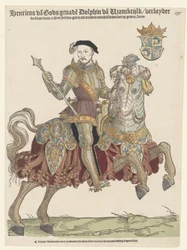 Portrait du roi Henri II de France à cheval, 1542-1543