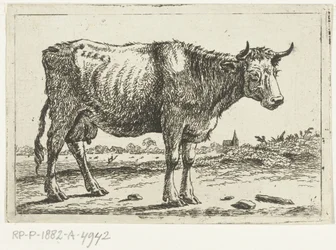 Paysage avec vache