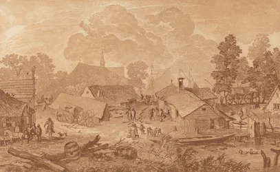 Village avec étang