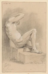 Homme nu assis, vu de côté (3e prix 1767)