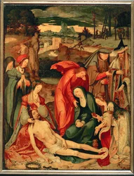 Déploration (peinture sur bois de chêne)