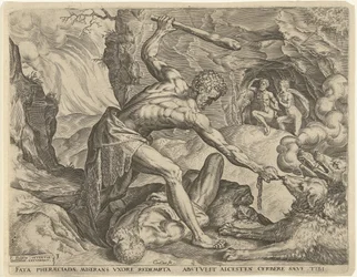 Hercule traînant Cerbère hors des enfers (Werken van Hercules)