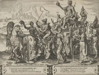 Le triomphe des richesses, du Cycle des vicissitudes des affaires humaines, planche 2, 1564