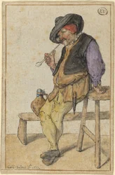 Paysanne fumant