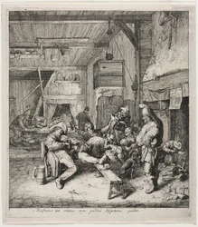 Joueur de violon assis dans l