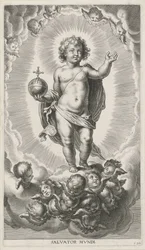 Enfant Jésus avec un globe impérial