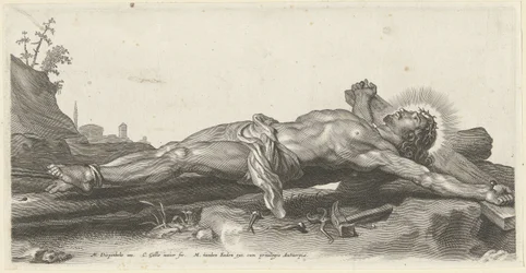 Christ crucifié au sol