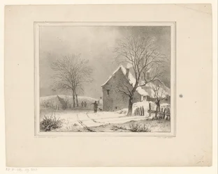 Maisons dans un paysage enneigé