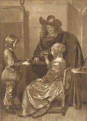 Seigneur et dame avec page