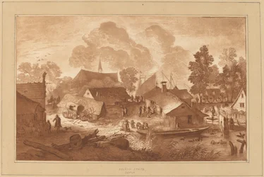 Village avec étang