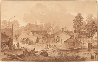 Village avec Étang