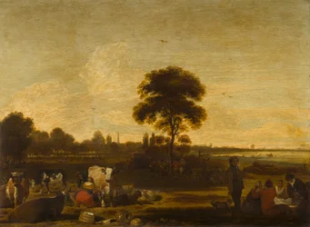 Paysage avec bergers et bétail