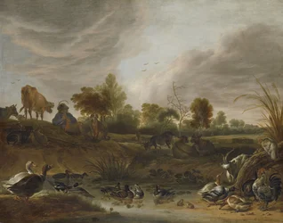Paysage avec un berger