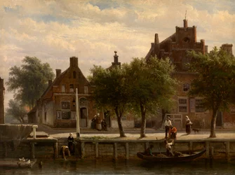 Vue sur le port de Hasselt, dans la province d