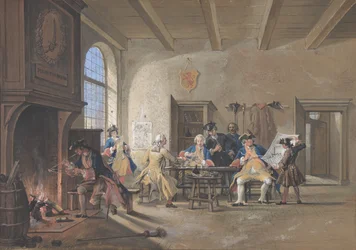 Scène de salle de garde, 1744