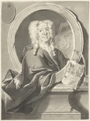 Portrait de Jacob Campo Weyerman en médaillon